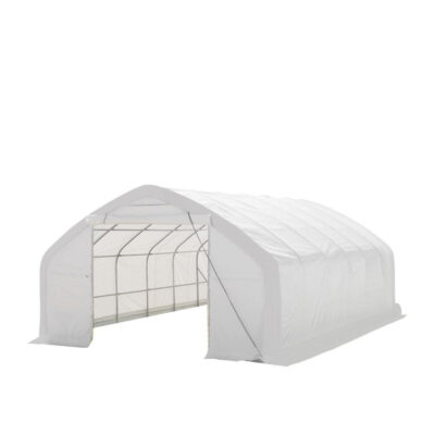 20' x 30' Straight Wall Peak Ceiling Storage Shelter 17 oz PVC