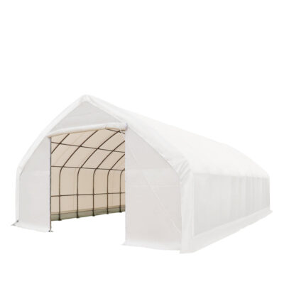 30' x 50' Straight Wall Peak Ceiling Storage Shelter 11 oz PE
